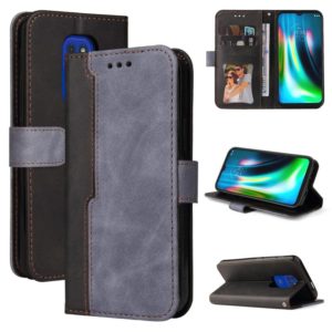 For Motorola Moto G9 Play / E7 Plus Business Stitching-Color Horizontal Flip PU Leather Case with Holder & Card Slots & Photo Frame(Grey) (OEM)