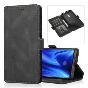 For Xiaomi Redmi K20 Pro Retro Magnetic Closing Clasp Horizontal Flip Leather Case with Holder & Card Slots & Photo Frame & Wallet(Black) (OEM)