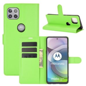 For Motorola Moto G 5G Litchi Texture Horizontal Flip Protective Case with Holder & Card Slots & Wallet(Green) (OEM)