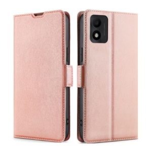 For TCL 303 Ultra-thin Voltage Side Buckle Horizontal Flip Leather Phone Case(Rose Gold) (OEM)