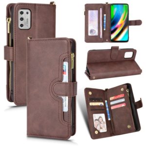 For Motorola Moto G Stylus 5G 2021 Litchi Texture Zipper Leather Phone Case(Brown) (OEM)