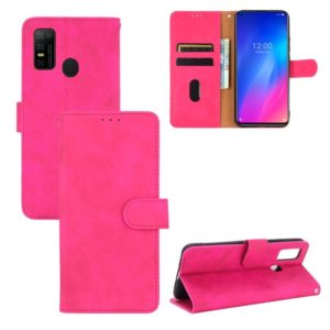 For DOOGEE N30 Solid Color Skin Feel Magnetic Buckle Horizontal Flip Calf Texture PU Leather Case with Holder & Card Slots & Wallet(Rose Red) (OEM)