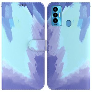 For Tecno Camon 18i Watercolor Pattern Horizontal Flip Leather Phone Case(Winter Snow) (OEM)