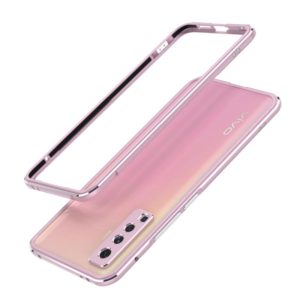 For Vivo X50 & X50 Pro Aluminum Alloy Shockproof Protective Bumper Frame(Pink Silver) (OEM)