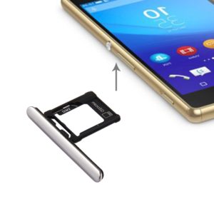 Micro SD / SIM Card Tray + Card Slot Port Dust Plug for Sony Xperia XZ Premium (Dual SIM Version)(Silver) (OEM)