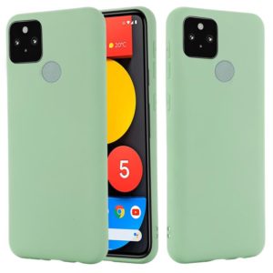 For Google Pixel 5A Solid Color Liquid Silicone Dropproof Full Coverage Protective Case(Green) (OEM)