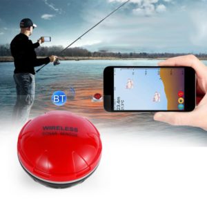 Fish Finder Wireless Mobile Phone Sonar Fish Finder APP Underwater Fish Finder Fishing Fishing Gear(Red) (OEM)