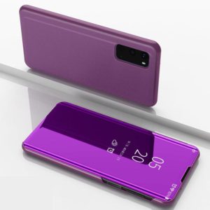 For Galaxy S20 Plated Mirror Horizontal Flip Leather Case with Holder(Purple) (OEM)
