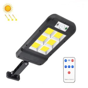 Solar Wall Light Outdoor Waterproof Human Body Induction Garden Lighting Household Street Light 6 x 25COB With Remote Control (OEM)
