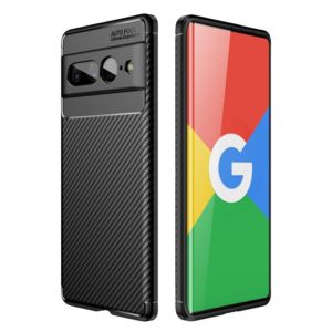 For Google Pixel 7 Pro Carbon Fiber Texture Shockproof TPU Phone Case(Black) (OEM)