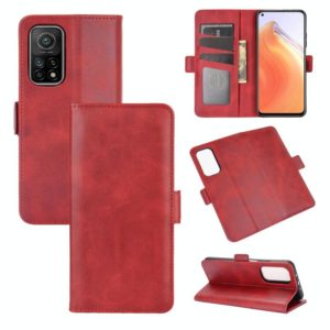 For Xiaomi Mi 10T / 10T Pro Dual-side Magnetic Buckle Horizontal Flip Leather Case with Holder & Card Slots & Wallet(Red) (OEM)
