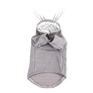 Comfortable Fashion Lovely Rabbit Ear Dog Teddy Pet Cat Sweatshirt, Size: XL(Gray) (OEM)