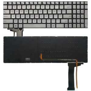 US Version Keyboard with Keyboard Backlight for Asus GL552 GL552J GL552JX GL552V GL552VL GL552VW N552VW N552VX G771JM G771JW(Silver) (OEM)