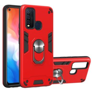 For Vivo Y50 2 in 1 Armour Series PC + TPU Protective Case with Ring Holder(Red) (OEM)