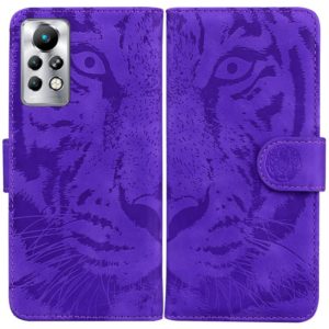 For Infinix Note 11 Pro / Note 11s Tiger Embossing Pattern Horizontal Flip Leather Phone Case(Purple) (OEM)
