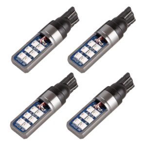 4 PCS T10 DC12V / 4W Car Clearance Light 12LEDs SMD-3030 Lamp Beads (Blue Light) (OEM)