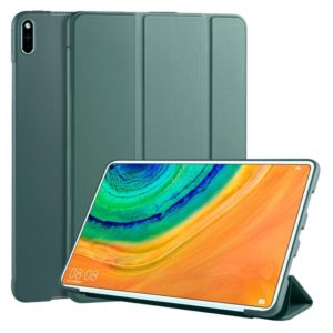 For Huawei MatePad Pro 10.8 inch 3-folding Horizontal Flip PU Leather + Shockproof Honeycomb TPU Case with Holder(Pine Green) (OEM)