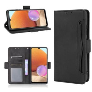 For Samsung Galaxy A32 4G Skin Feel Calf Pattern Horizontal Flip Leather Case with Holder & Card Slots & Photo Frame(Black) (OEM)