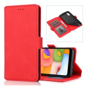 For Samsung Galaxy A01 Retro Magnetic Closing Clasp Horizontal Flip Leather Case with Holder & Card Slots & Photo Frame & Wallet(Red) (OEM)