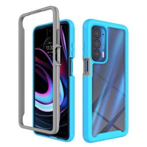 For Motorola Edge 2021 Starry Sky Solid Color Series Shockproof PC + TPU Protective Case(Light Blue) (OEM)