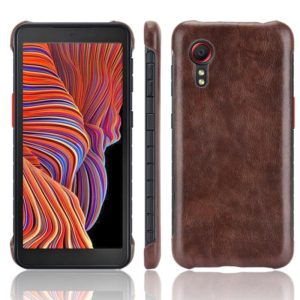 For Samsung Galaxy Xcover 5 Shockproof Litchi Texture PC + PU Case(Brown) (OEM)