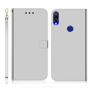 For Xiaomi Redmi 7 / Y3 Imitated Mirror Surface Horizontal Flip Leather Case with Holder & Card Slots & Wallet & Lanyard(Silver) (OEM)