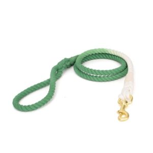 Gradient Dyed Woven Cotton Rope Pet Collar Neck Sleeve Leash(Dark Green) (OEM)