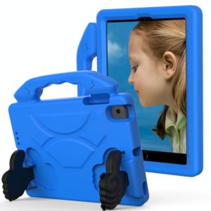 For iPad Mini 5/4/3/2/1 EVA Material Children Flat Anti Falling Cover Protective Shell With Thumb Bracket(Blue) (OEM)