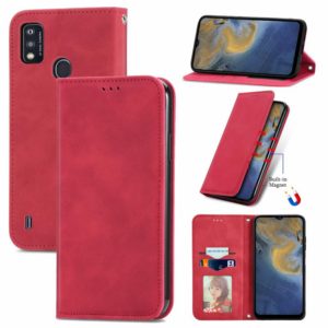 For ZTE A51 Retro Skin Feel Business Magnetic Horizontal Flip Leather Case with Holder & Card Slots & Wallet & Photo Frame(Red) (OEM)