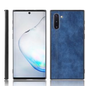 For Galaxy Note10 Shockproof Sewing Cow Pattern Skin PC + PU + TPU Case(Blue) (OEM)
