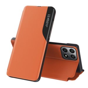 For Honor X8 2022 / X30i / Play6T Pro Attraction Flip Holder Leather Phone Case(Orange) (OEM)