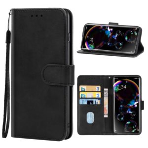 For Sharp Aquos R7/P7 Leather Phone Case(Black) (OEM)