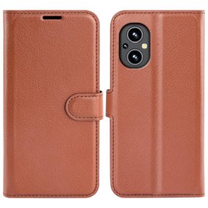 For OnePlus Nord N20 5G Litchi Texture Horizontal Flip Protective Case with Holder & Card Slots & Wallet(Brown) (OEM)