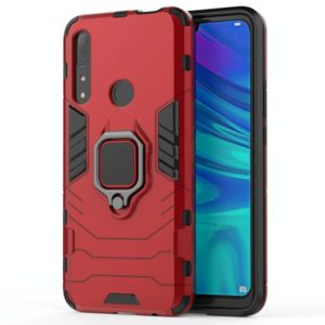 PC + TPU Shockproof Protective Case for Huawei P Smart Z / Y9 Prime (2019), with Magnetic Ring Holder (Red) (OEM)