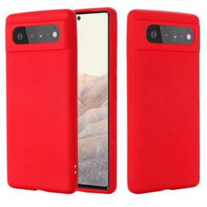 For Google Pixel 6 Pure Color Liquid Silicone Shockproof Full Coverage Case(Red) (OEM)