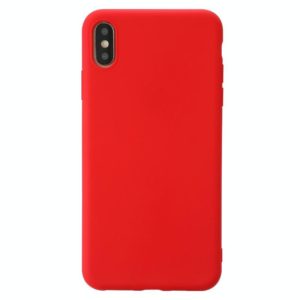 For iPhone XS Shockproof Frosted TPU Protective Case(Red) (OEM)