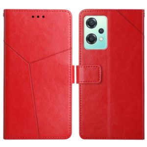 For OnePlus Nord CE 2 Lite/Realme 9 Pro 5G/Realme V25 Y Stitching Horizontal Flip Leather Phone Case(Red) (OEM)