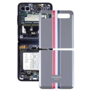 For Samsung Galaxy Z Flip 4G SM-F700 Glass Battery Back Cover (Grey) (OEM)