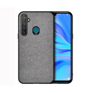 For OPPO Realme 5 Pro Shockproof Cloth Texture PC+ TPU Protective Case(Grey) (OEM)