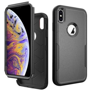 For iPhone XS Max TPU + PC Shockproof Protective Case(Black) (OEM)