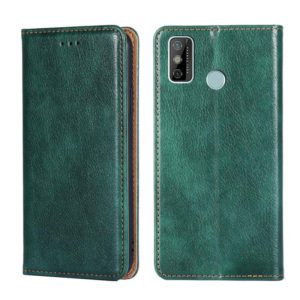 For Tecno Spark 6 GO Gloss Oil Solid Color Magnetic Leather Phone Case(Green) (OEM)