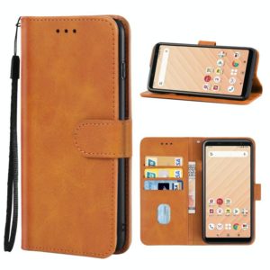 Leather Phone Case For Fujitsu Arrows Be4 F-41A(Brown) (OEM)