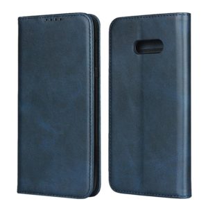 For LG V50S ThinQ 5G Calf Texture Magnetic Horizontal Flip Leather Case with Holder & Card Slots & Wallet(Blue) (OEM)