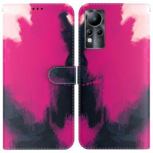 For Infinix Note 11 Watercolor Pattern Horizontal Flip Leather Phone Case(Berry Color) (OEM)