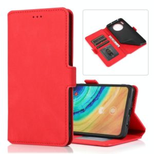 For Huawei Mate 30 Retro Magnetic Closing Clasp Horizontal Flip Leather Case with Holder & Card Slots & Photo Frame & Wallet(Red) (OEM)
