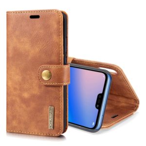 Crazy Horse Texture Flip Detachable Magnetic Leather Case for Huawei P20 Lite, with Holder & Card Slots & Wallet(Brown) (DG.MING) (OEM)