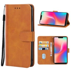 Leather Phone Case For Sharp Aquos S3(Brown) (OEM)