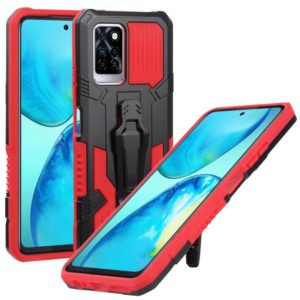 For Infinix Note 10 Pro Armor Warrior Shockproof PC + TPU Phone Case(Red) (OEM)