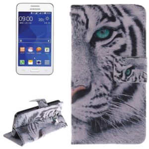 Tiger Pattern Horizontal Flip Leather Case with Holder & Card Slots & Wallet for Galaxy Core II / G355H (OEM)