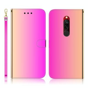 For Xiaomi Redmi 8 Imitated Mirror Surface Horizontal Flip Leather Case with Holder & Card Slots & Wallet & Lanyard(Gradient Color) (OEM)